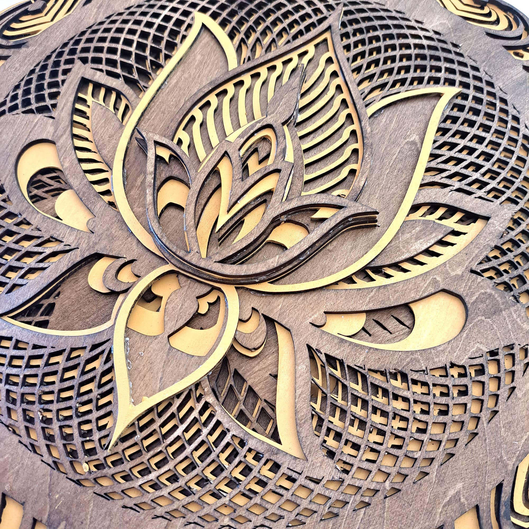 Mándala de madera 3D 11 capas m1 - Imagen 2