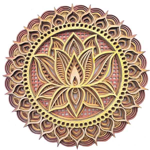 mandala madera multicapa artesano