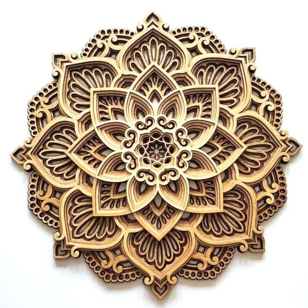 mandala madera decoracion en pared