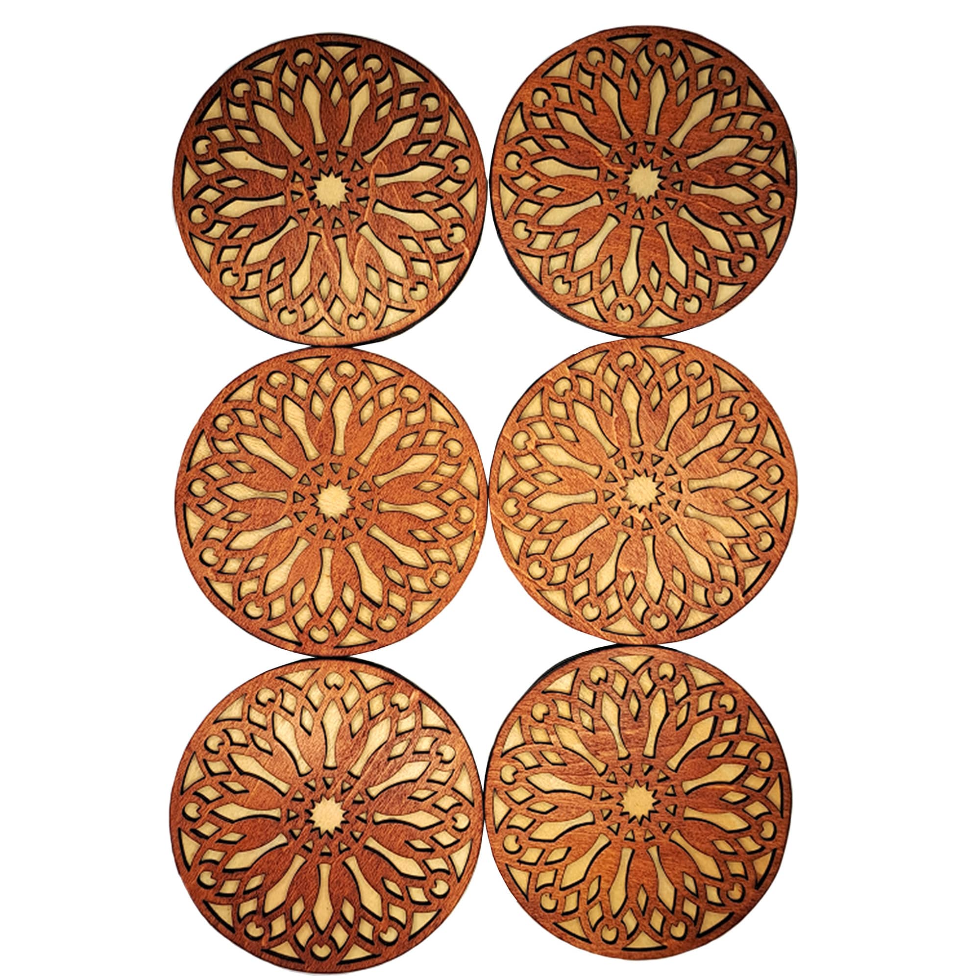 Posa vasos artesanales en madera – Cargados de intención y energía - Imagen 4