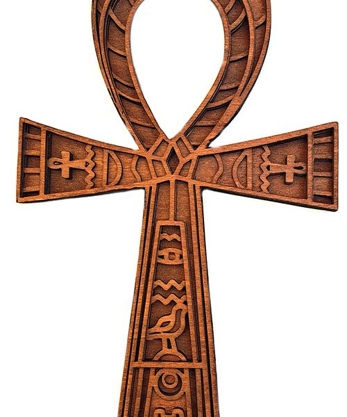 Cruz ankh madera multicapa